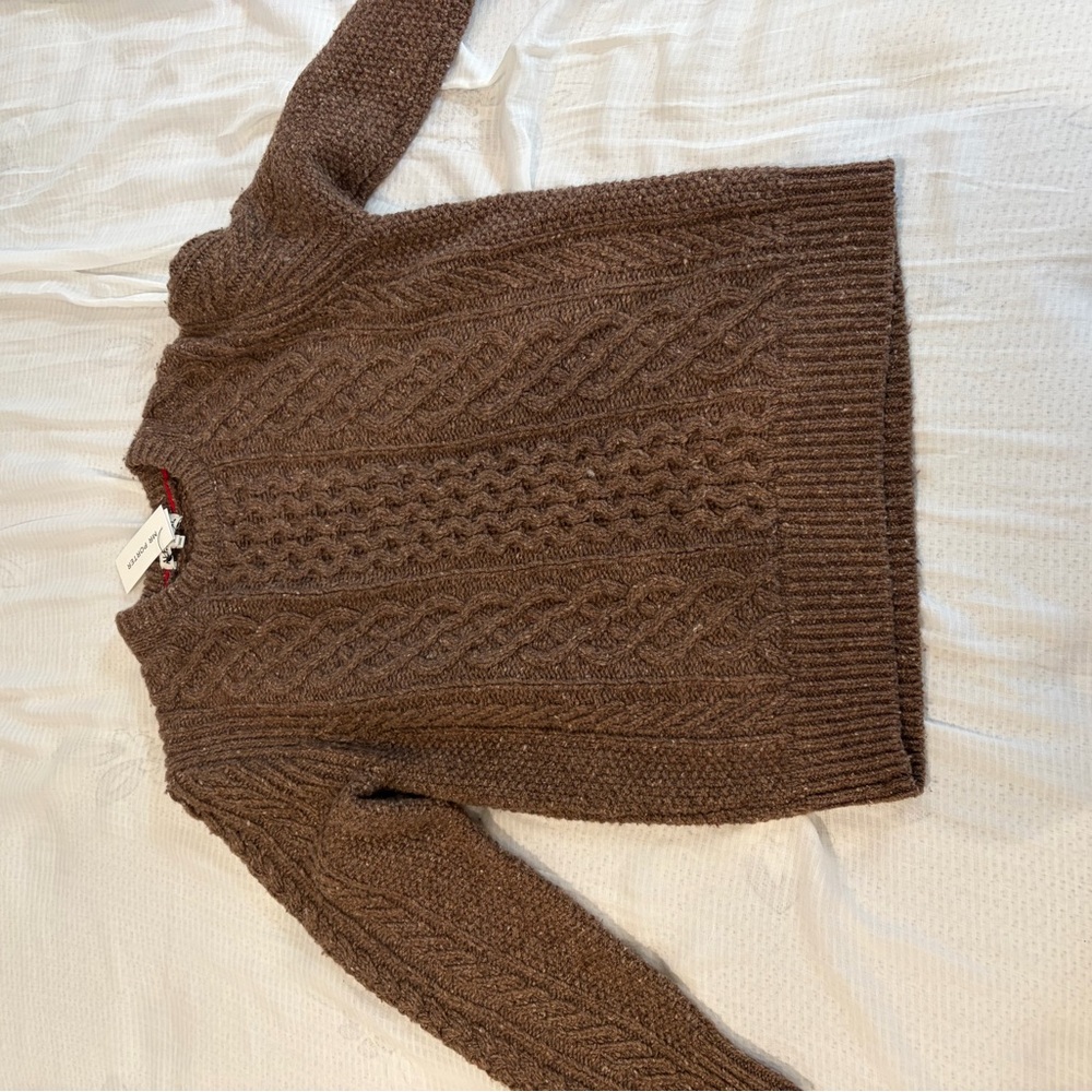 Alex Mill Chocolate Cable Knit Sweater